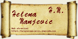 Helena Manjević vizit kartica